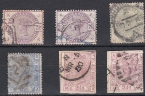 Great Britain Queen Victoria Used Selection x6