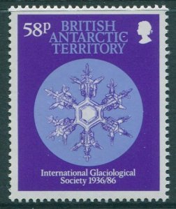 British Antarctic Territory 1986 SG154 58p Snow Crystal MNH