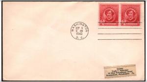 SC#885 2¢ James A. McNeill Whistler Cover (1940) Addressed*