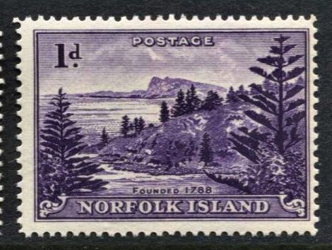 STAMP STATION PERTH Norfolk Island #2 Ball Bay Def. White Paper Reprint MNH