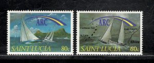 ST. LUCIA SC# 989-90 FVF/MNH