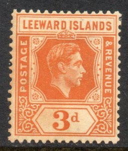 Leeward Islands: 1937 KGVI 3d SG 107 mint