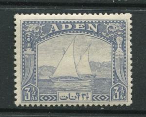 ADEN - Scott 7 - Dhow Issue - 1937- MLH - Single 3.1/2a Stamp