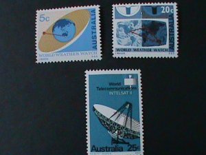 ​AUSTRALIA-1968 SC#431-3  USING OF SATELLITE FOR WEATHER MNH VF-LAST ONE