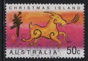 Christmas Island 2003 used Sc 440 50c Ram facing right Year of the Ram