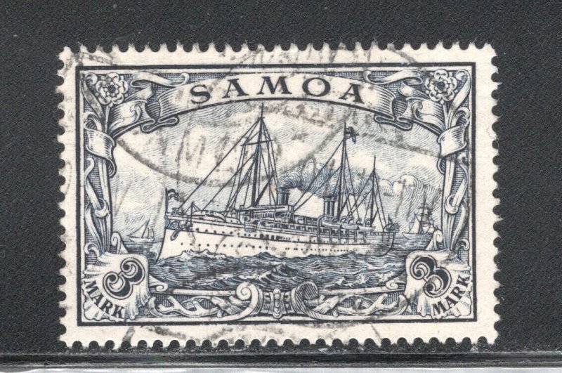 Samoa (German), Scott #68   VF, Used, Kaiser's Yacht, CV $190.00 ..... 5...