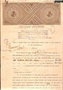 KG V 4Rs 8As WMK-3 Prt- Nasik British India Fiscal Stamp Paper/Court Fee Inde...