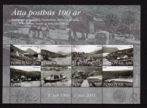 Faroe Islands Sc 435 2003 Old Post Offices stamp sheet NH