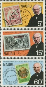 Nauru 1978 SG204-206 Sir Rowland Hill set MNH