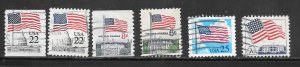 #Z3508 Used Flags Mixture 10 Cent Collection / Lot