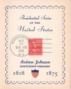 #822 Andrew Johnson Bernet-Reid FDC