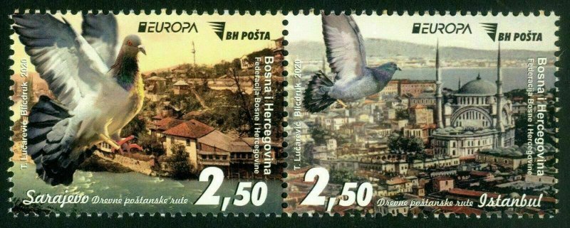 Bosnia and Herzegovina stamps 2020. - Postal Routes - Europe 2020 Set.