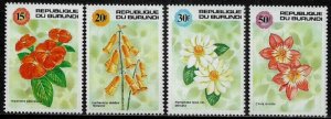 Burundi #666B-E MNH Set - Flowers