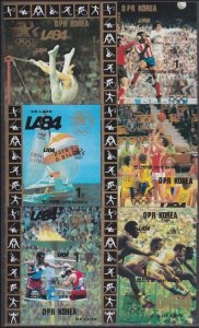 1983 Korea North 2414/B157-19/B162b 1984 Olympic Games in Los Angeles 100,00 €