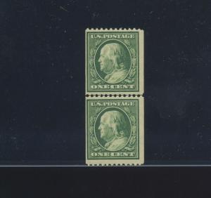 385 Franklin Mint Coil Line Pair of 2 Stamps NH with PSE Cert (Stock 385-PSE2)