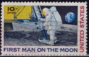 United States 1969, Air Mail, First Man on Moon Landing, 10c, sc#C76, used