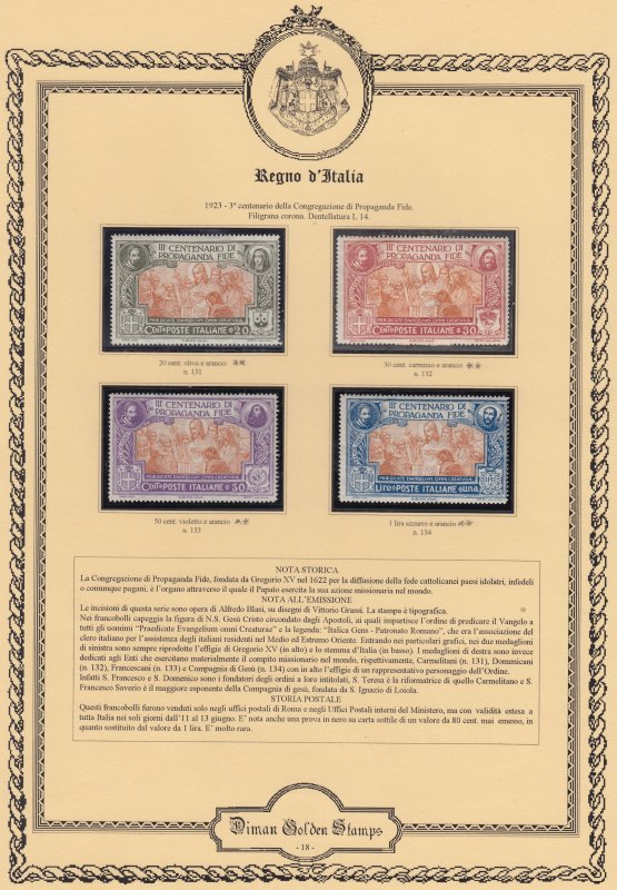 Italy Regno - Investment Collection Vittorio Em. III - cv 5800$ -1923-1926 MNH**