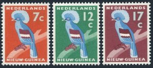 Neth New Guinea 24, 26, 28, MNH. Mi 54-56. Queen Victoria Crowned Pigeon, 1959.
