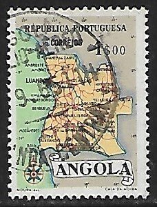 Angola # 389 - Map of Angola - used