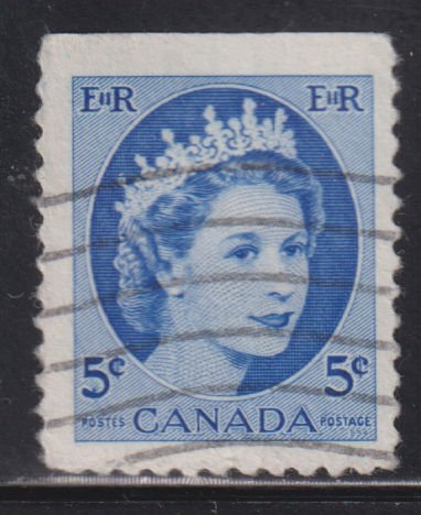 Canada 341as Queen Elizabeth II, Wilding Portrait 5¢ 1954