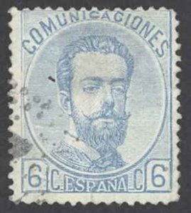 Spain Sc# 179 Used 1872-1873 6c King Amadeo