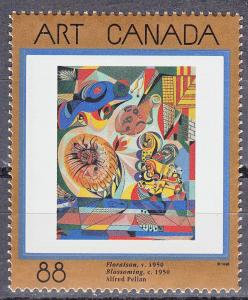 #1545 MNH Canada Art 88¢ Floraison - Alfred Pellan 1995