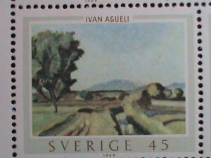 SWEDEN STAMP-1969 SC#821 PAINTING BY IVAN AGUELI MNH-SHEET VERY FINE