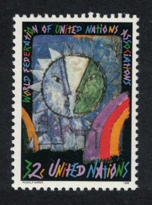 UN New York Rainbow and Faces within 'Sun' 1996 MNH SG#691