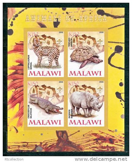 Malawi 2008 Africa Animal Crocodile Tortoise Reptiles imperf