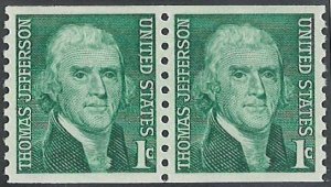 Scott: 1299 United States - Prominent Americans Series - Coil Pair - MNH