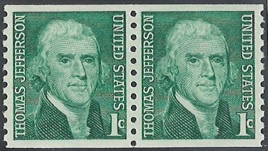 Scott: 1299 United States - Prominent Americans Series - Coil Pair - MNH