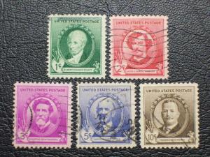 United States #884-888 used