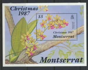 Montserrat    SG  MS738  SC# 662  Christmas Orchids - 1987