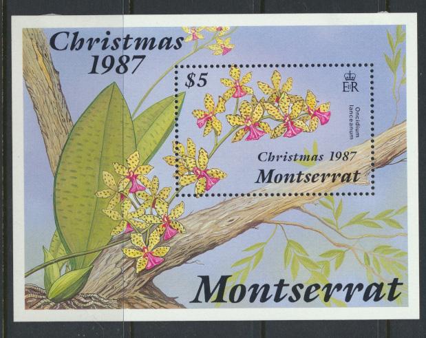 Montserrat    SG  MS738  SC# 662  Christmas Orchids - 1987