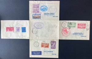 1937 Hong Kong Around The World Flight Airmail Cover To Paris France Air France