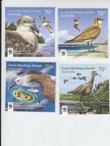 2015 Cocos Islands WWF Birds (4) (Scott 379-82) MNH