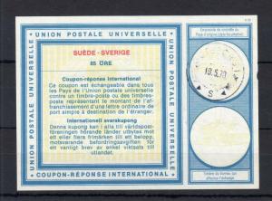 SWEDEN INTERNATIONAL REPLY COUPON USED