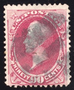 US Scott 155 Used 90c carmine Oliver Perry, w/o Grill Lot T540 bhmstamps