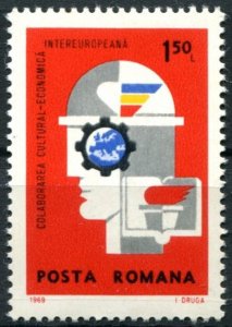 Romania Sc#2097 MNH, 1.50L red & multi, InterEuropa 1969 (1969)