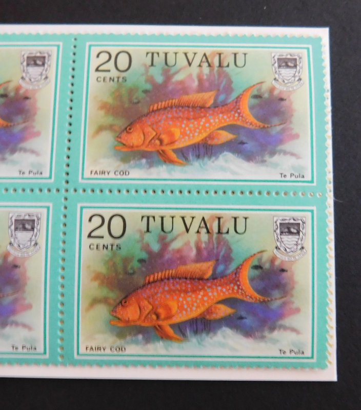 Tuvalu 101 104 106 108 Complete Booklet Marine Life Fish MNH 1979