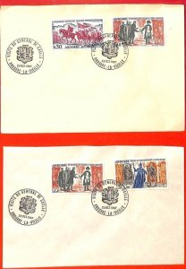 aa0386 - ANDORRA - POSTAL HISTORY - 3 covers SPECIAL POSTMARK De Gaulle NAPOLEON