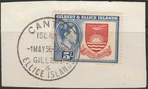 Gilbert & Ellice Islands, #51 Used From 1939    on paper