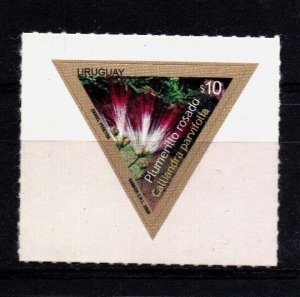 Color Error Uruguay #2250a   2008-2009 Flower plants Triangle shaped