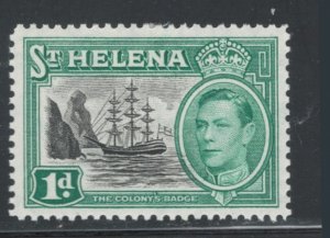 St. Helena 1938 King George V & Badge of the Colony 1p Scott # 119 MH