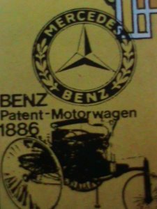 ​KOREA-1986  SC#2573  CENTENARY OF MERCEDES BENZ S/S SHEET CTO VERY FINE