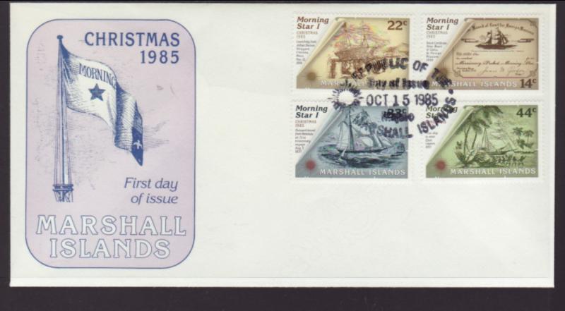 Marshall Islands 82-85 Christmas U/A FDC