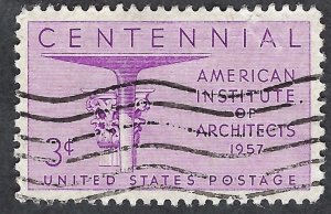 United States #1089 3¢ American Institute of Architects (1957). Used