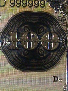 ​UNITED STATES-1882-CAT#261-$100 GOLD COINS- 24K GOLD REPLICA NOTE VF-LAST ONE