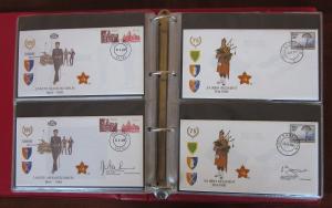 South Africa Military Covers Collection, 100+/- in padded album, many signed.