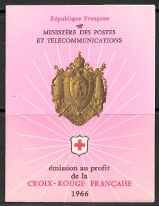 FRANCE 1966 RED CROSS Semi Postal Booklet Sc B402a MNH